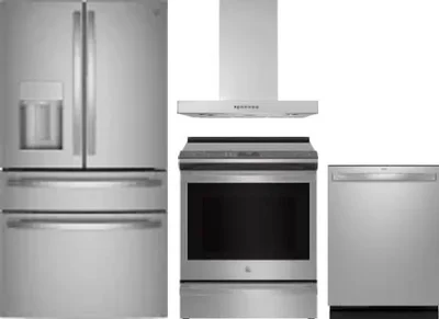 4 Piece Package Includes Refrigerator, Range, Hood And Dishwasher